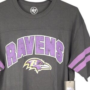Baltimore Ravens NFL Football T-Shirt Men's Medium Black Purple '47 New w/Tags